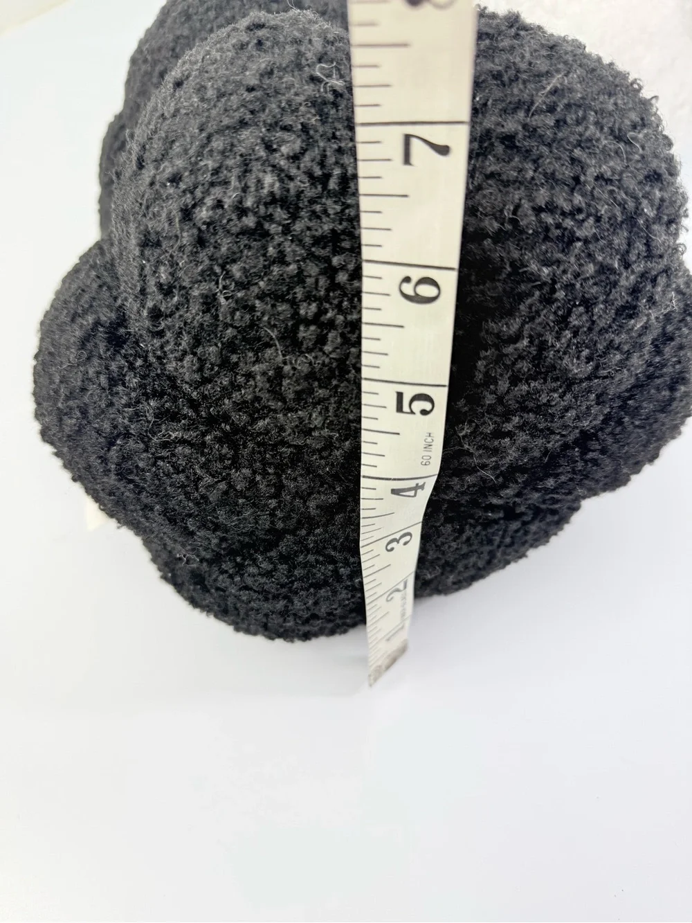Halloween Stacked Pumpkin Pillow Decor in Black White Soft Boucle Sherpa Fabric